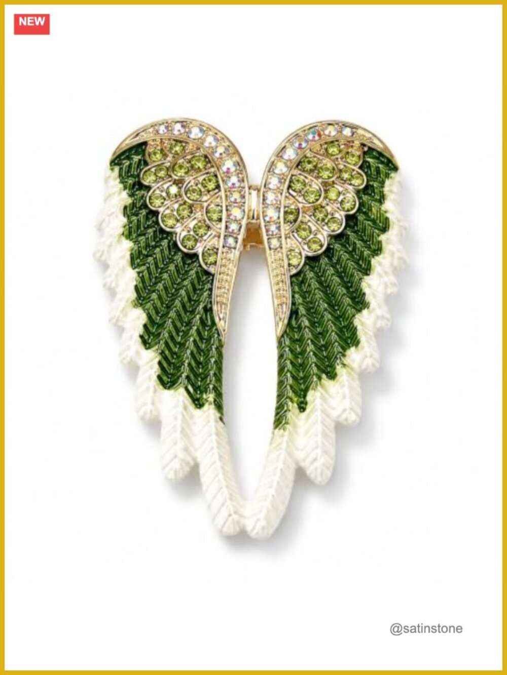 Rhinestone Angel Wings Brooch Pin Jewelry for Dress Jacket Hat